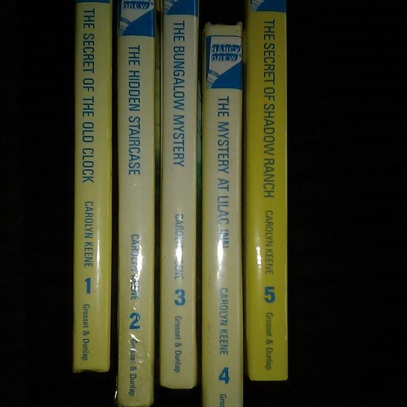 5 Yellow Hard-cover Nancy Drew Detective Series Books Lot. - Picture 4 of 9